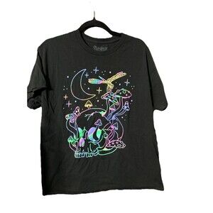Spencers Graphic Tee Trippin Psychedelic Mushroom 90s Y2K 100% Cotton Large